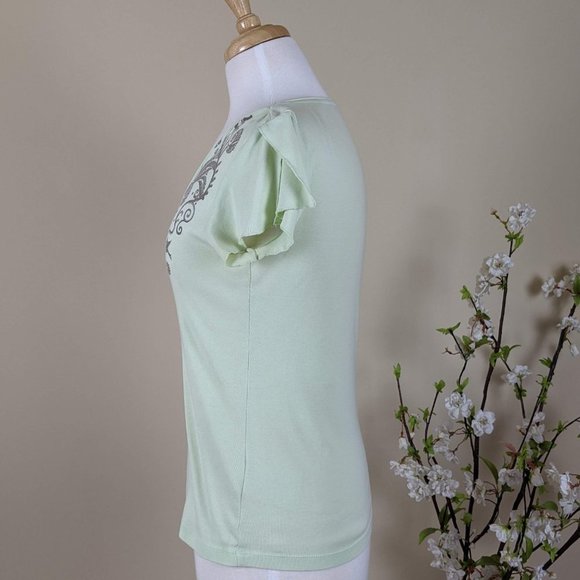 Esprit Light Mint V-Neck Blouse - Picture 3 of 12